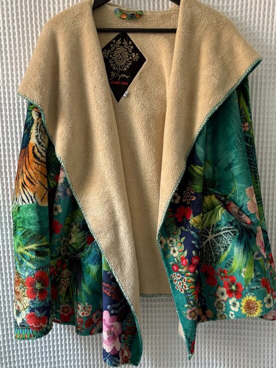 Johnny Was Jackets & Blazers - Johnny Was Tigres Sherpa hooded jacket pockets soft cozy floral tiger womens XXL